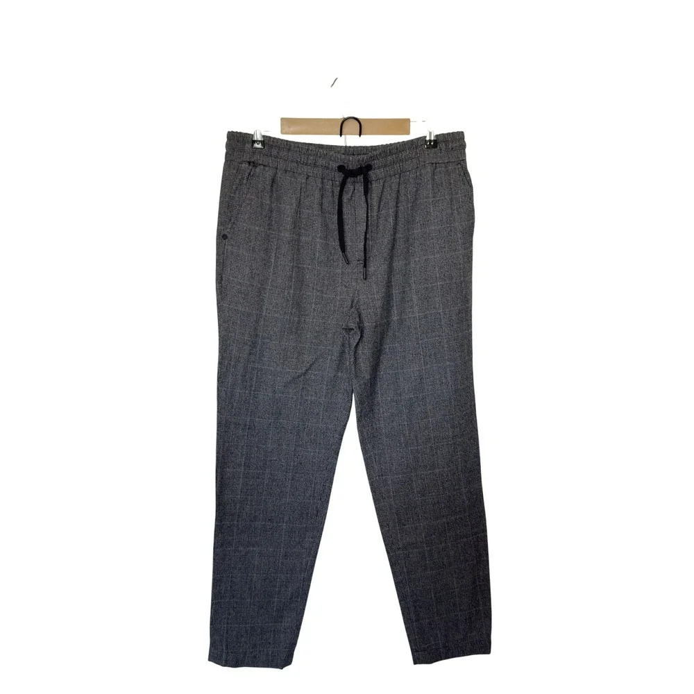 Natori Men XL Charcoal‎ Dogen Glen Plaid Casual Lounge Pants Quiet Luxury Nordic